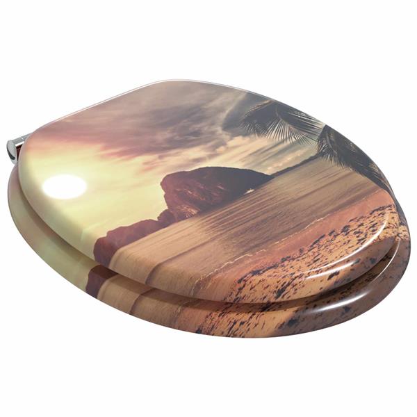 Grote foto vidaxl toiletbril oranje 44 x 38 cm mdf plaat doe het zelf en verbouw sanitair