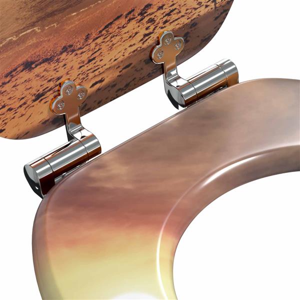 Grote foto vidaxl toiletbril oranje 44 x 38 cm mdf plaat doe het zelf en verbouw sanitair