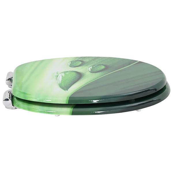 Grote foto vidaxl toiletbril groene druppel 44 x 38 cm mdf plaat doe het zelf en verbouw sanitair