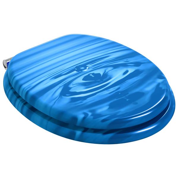 Grote foto vidaxl toiletbril blauwe druppel 44 x 38 cm mdf plaat doe het zelf en verbouw sanitair