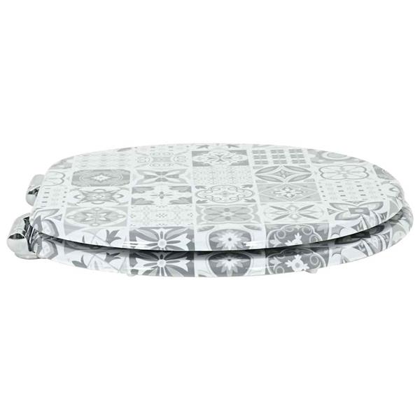 Grote foto vidaxl toiletbril blauw en wit porselein 44 x 38 cm mdf plaat doe het zelf en verbouw sanitair