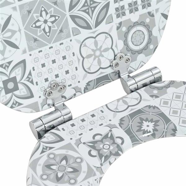 Grote foto vidaxl toiletbril blauw en wit porselein 44 x 38 cm mdf plaat doe het zelf en verbouw sanitair