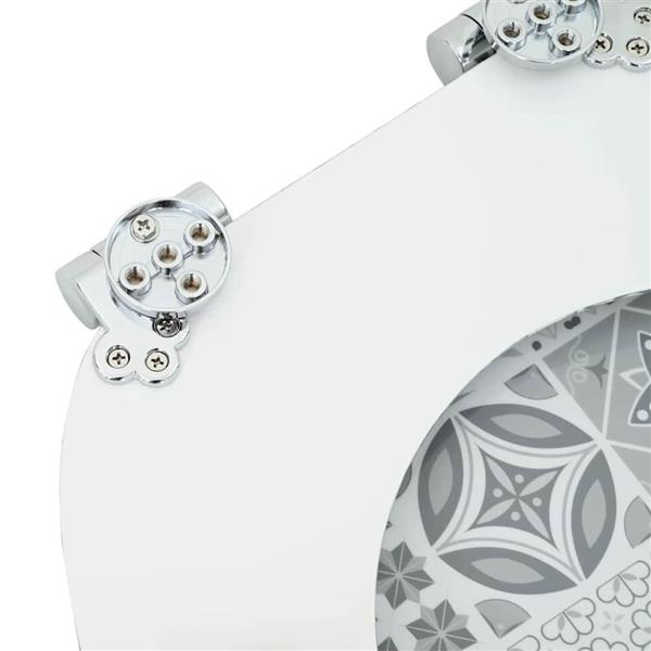 Grote foto vidaxl toiletbril blauw en wit porselein 44 x 38 cm mdf plaat doe het zelf en verbouw sanitair