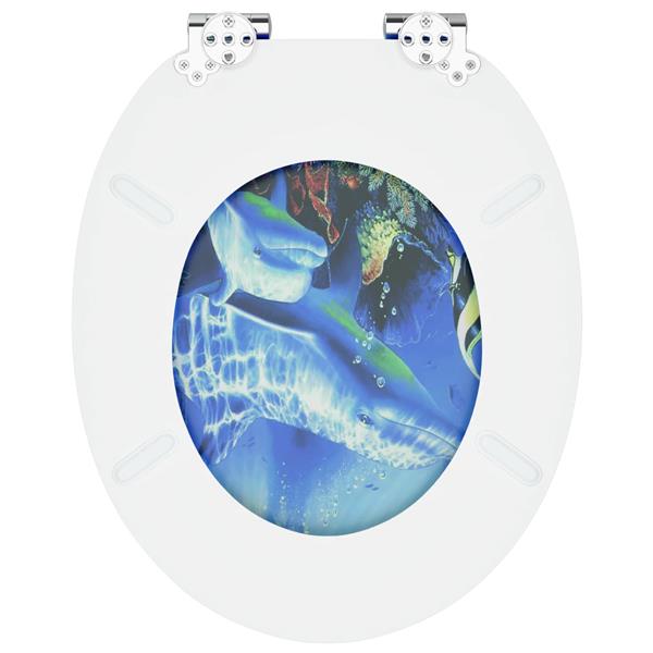 Grote foto vidaxl toiletbril blauw 44 x 38 cm mdf plaat doe het zelf en verbouw sanitair