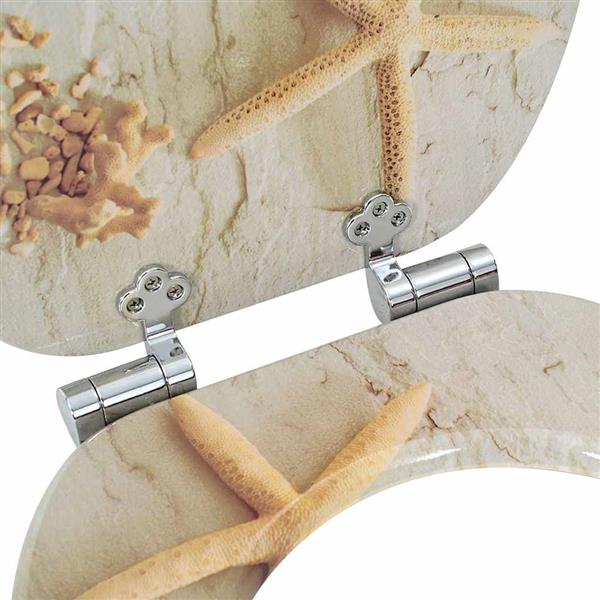 Grote foto vidaxl toiletbril geel en wit 44 x 38 cm mdf plaat doe het zelf en verbouw sanitair