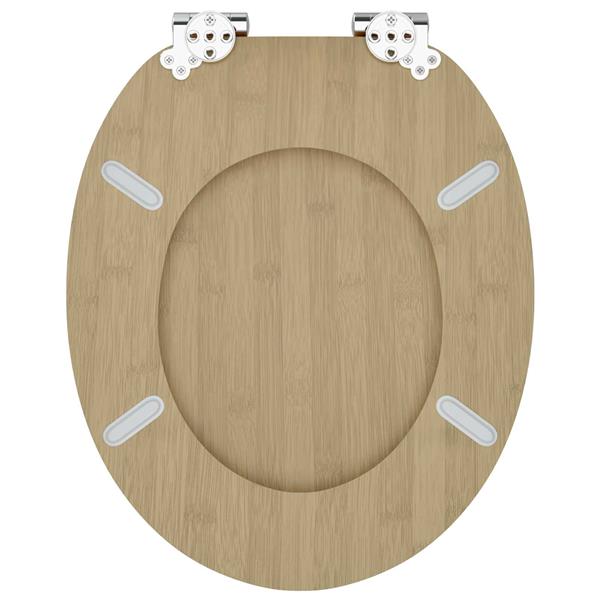 Grote foto vidaxl toiletbril lichte bamboekleur 44 x 38 cm mdf plaat doe het zelf en verbouw sanitair