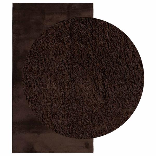 Grote foto vidaxl vloerkleden rechthoekig huarte bruin 110 x 60 cm polyester huis en inrichting vloerbedekking en kleden