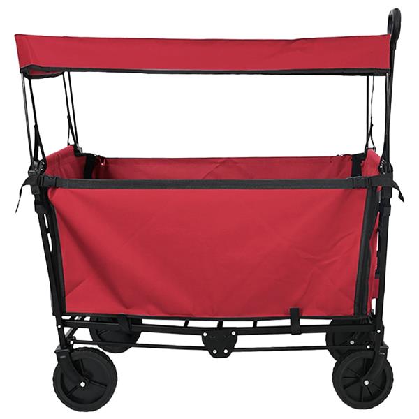 Grote foto vidaxl vouwbare handtrolley rood 105 x 56.5 x 116 cm oxford stof doe het zelf en verbouw gereedschappen en machines
