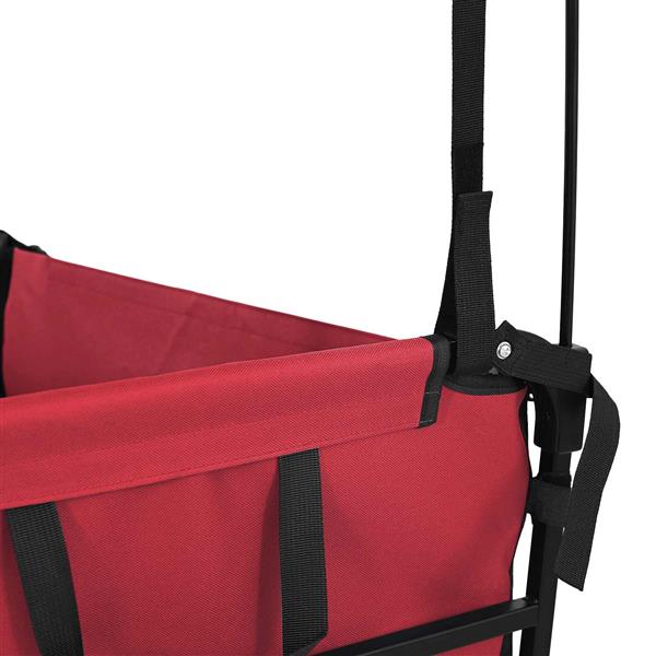 Grote foto vidaxl vouwbare handtrolley rood 105 x 56.5 x 116 cm oxford stof doe het zelf en verbouw gereedschappen en machines