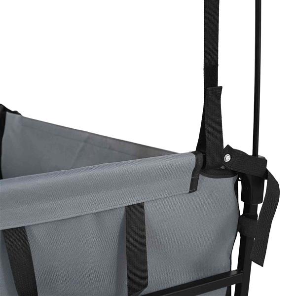 Grote foto vidaxl vouwbare handtrolley grijs 105 x 56.5 x 116 cm oxford stof doe het zelf en verbouw gereedschappen en machines
