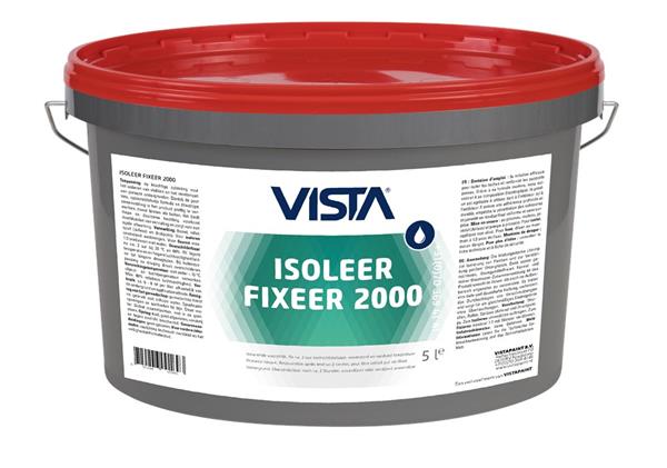 Grote foto vista isoleer fixeer 2000 voorstrijk voor verstevigen van poreuze ondergronden en isoleren van vlekk doe het zelf en verbouw verven en sierpleisters