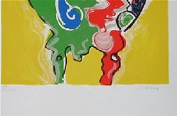 Grote foto peter diem orange nose cow antiek en kunst litho en zeefdrukken