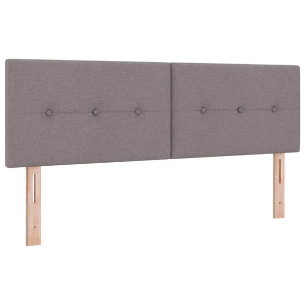 Grote foto vidaxl hoofdbord met hoofdeinde taupe 144 cm nep leer antiek en kunst stoelen en banken