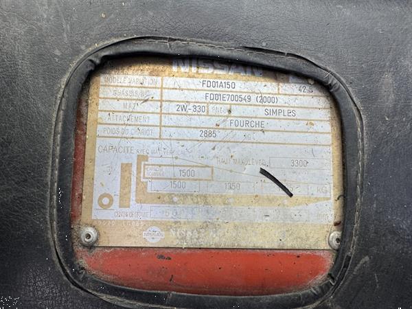 Grote foto nissan fd01a15 duplo330 sideshift 4e functie diesel full cab. low hours agrarisch heftrucks