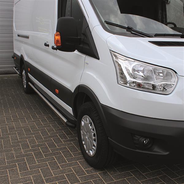 Grote foto sidebars rvs zilver ford transit 2014 2024 fwd auto onderdelen overige auto onderdelen