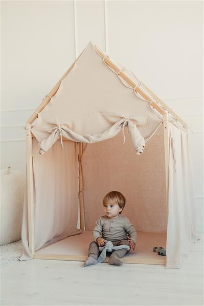 Grote foto playhouse scandi mousseline beige beige kinderen en baby overige