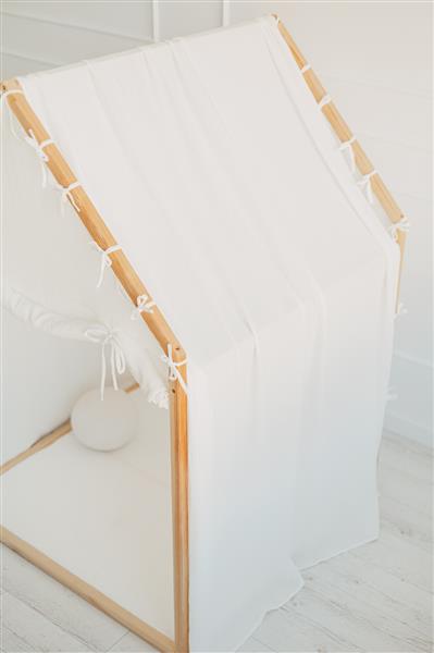 Grote foto playhouse scandi mousseline katoen bekleding wit wit kinderen en baby overige