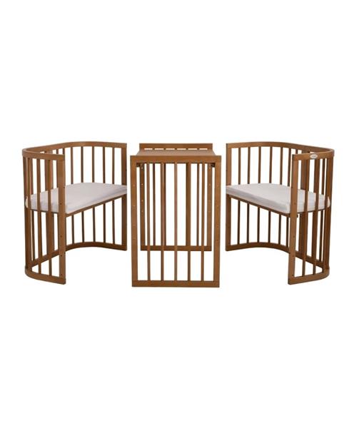 Grote foto multifunctioneel 7 in 1 babybed peuterbed vintage incl. matras vintage kinderen en baby complete kinderkamers