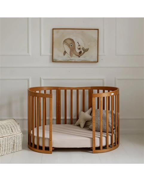 Grote foto multifunctioneel ovaal 7 in 1 babybed peuterbed incl. matras vintage vintage kinderen en baby complete kinderkamers