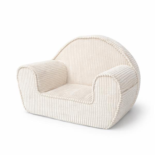 Grote foto rib kinderfauteuil ecru ecru kinderen en baby complete kinderkamers