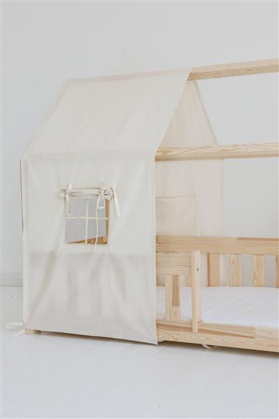 Grote foto katoenen tent voor bedhuis ecru hoogte bedhuis 135cm breedte 80 cm kinderen en baby complete kinderkamers