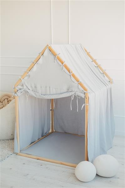 Grote foto playhouse scandi mousseline katoen bekleding blauw blauw kinderen en baby overige