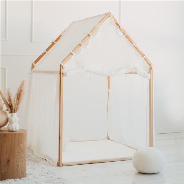 Grote foto playhouse scandi mousseline katoen bekleding wit wit kinderen en baby overige