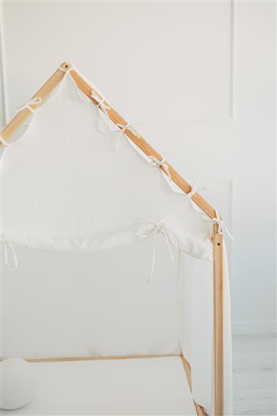 Grote foto playhouse scandi mousseline katoen bekleding wit wit kinderen en baby overige
