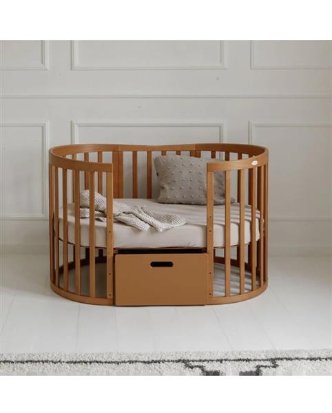 Grote foto multifunctioneel ovaal 7 in 1 babybed peuterbed incl. matras vintage vintage kinderen en baby complete kinderkamers
