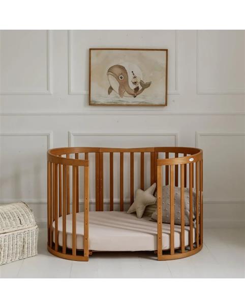 Grote foto multifunctioneel ovaal 7 in 1 babybed peuterbed incl. matras vintage vintage kinderen en baby complete kinderkamers