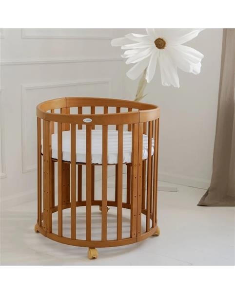 Grote foto multifunctioneel ovaal 7 in 1 babybed peuterbed incl. matras vintage vintage kinderen en baby complete kinderkamers