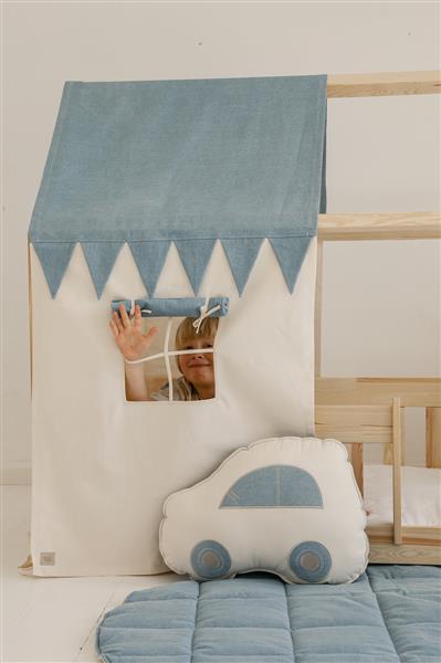 Grote foto katoenen tent voor bedhuis jeans hoogte bedhuis 135cm breedte 80 cm kinderen en baby complete kinderkamers