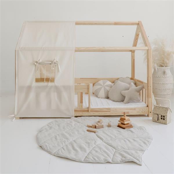 Grote foto katoenen tent voor bedhuis ecru hoogte bedhuis 135cm breedte 80 cm kinderen en baby complete kinderkamers