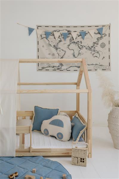 Grote foto katoenen tent voor bedhuis ecru hoogte bedhuis 135cm breedte 80 cm kinderen en baby complete kinderkamers