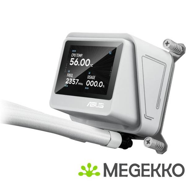 Grote foto asus max gaming lc 360 argb lcd white edition processor alles in n vloeistofkoeler 12 cm wit computers en software overige computers en software
