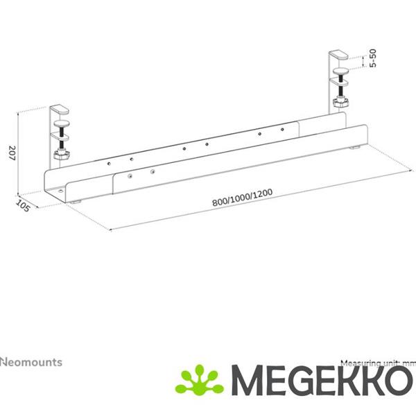 Grote foto neomounts ads07 120wh kabelgoot klembevestiging universeel computers en software overige computers en software