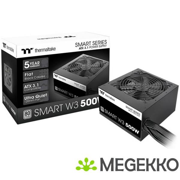 Grote foto thermaltake smart w3 power supply unit 500 w 24 pin atx atx zwart computers en software overige
