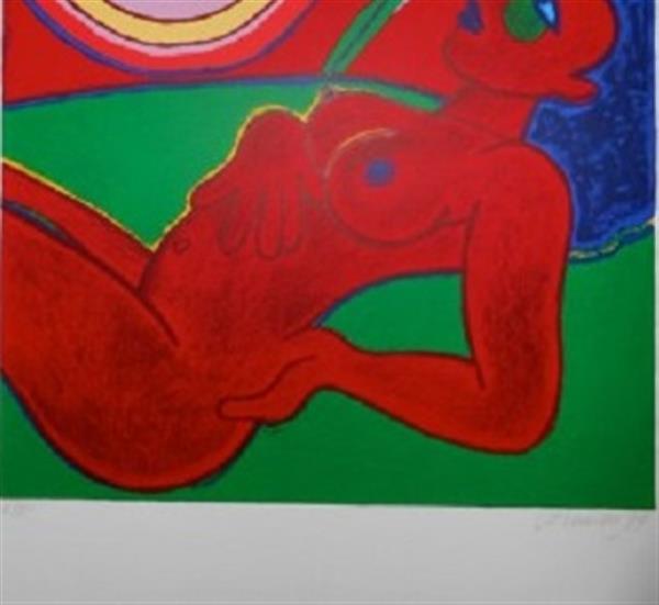 Grote foto corneille femme en soleil antiek en kunst litho en zeefdrukken