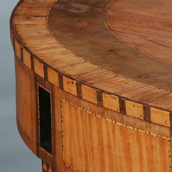 Grote foto ovale satijnhouten louis seize theetafel met ebben noten en weng ca 1790 no.361806 antiek en kunst stoelen en banken