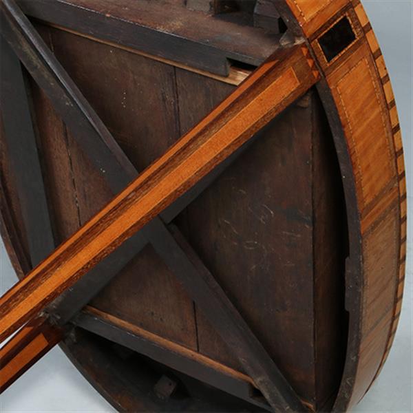 Grote foto ovale satijnhouten louis seize theetafel met ebben noten en weng ca 1790 no.361806 antiek en kunst stoelen en banken