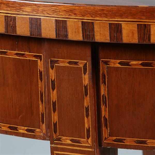 Grote foto mahonie louis seize stijl theetafel ca 1910 eeuw ingelegd met satijn hulst en noten no.361801 antiek en kunst stoelen en banken