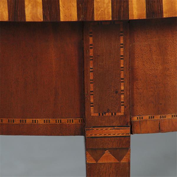 Grote foto mahonie theetafel ca 1865 louis seize stijl met lade ingelegd met satijn en ebben no.361820 antiek en kunst stoelen en banken