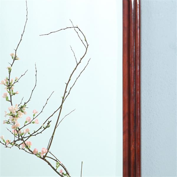 Grote foto getoogde mahonie schouwspiegel met gestoken onderhoeken en kroon no.361835 antiek en kunst spiegels