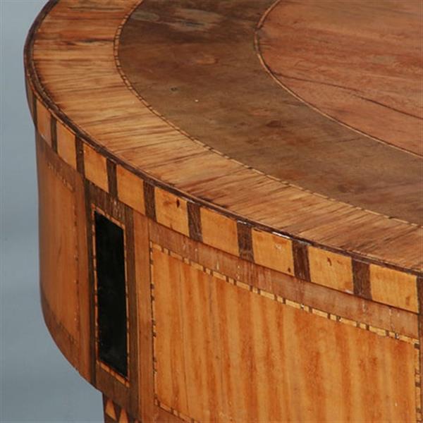 Grote foto ovale satijnhouten louis seize theetafel met ebben noten en weng ca 1790 no.361806 antiek en kunst stoelen en banken