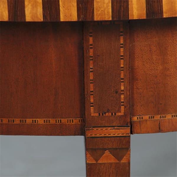 Grote foto mahonie theetafel ca 1865 louis seize stijl met lade ingelegd met satijn en ebben no.361820 antiek en kunst stoelen en banken