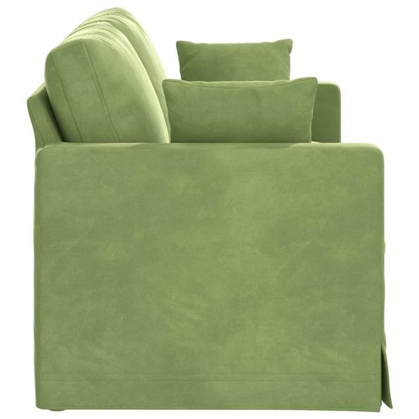 Grote foto vidaxl bank lichtgroen 158 x 78 x 80 cm fluweel huis en inrichting bankstellen