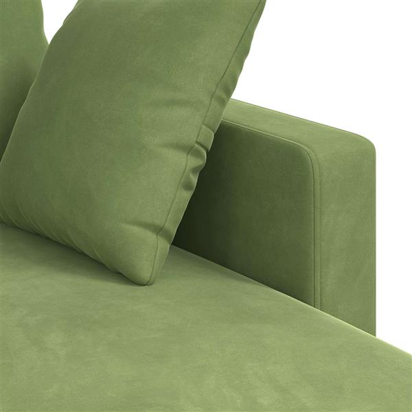 Grote foto vidaxl bank lichtgroen 198 x 134 x 80 cm fluweel huis en inrichting bankstellen