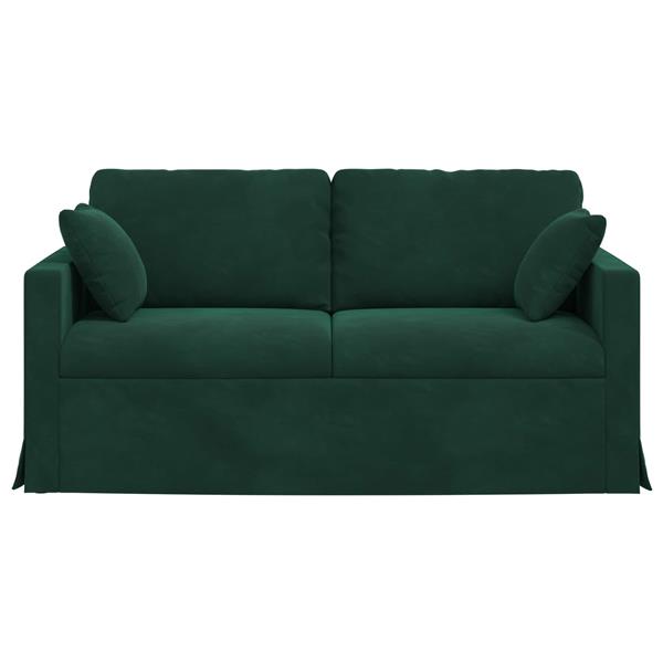 Grote foto vidaxl bank donkergroen 158 x 78 x 80 cm fluweel huis en inrichting bankstellen