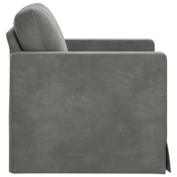 Grote foto vidaxl bank donkergrijs 78 x 78 x 80 cm fluweel huis en inrichting bankstellen