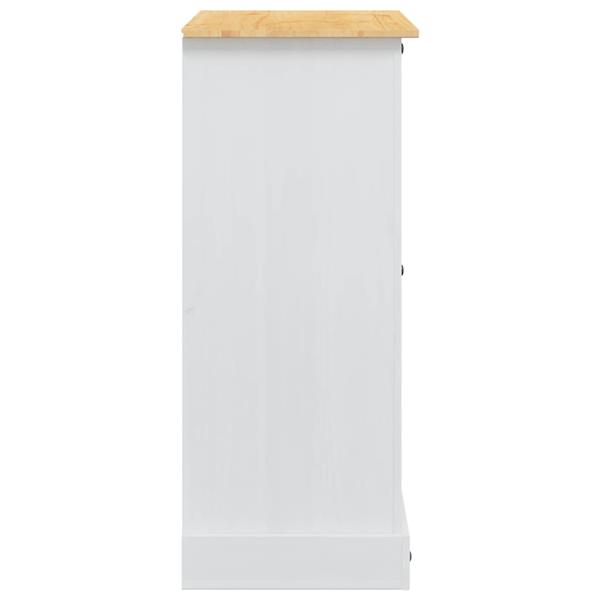 Grote foto vidaxl opbergkisten met lade wit 92 x 48 x 114 cm massief vurenhout huis en inrichting woningdecoratie